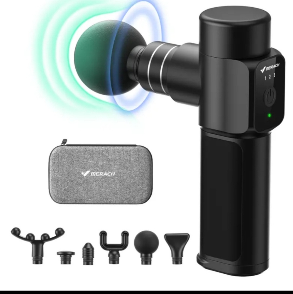 Mini Ultra-Quiet Massage Gun With Anti-Slip Handle & Carry Case